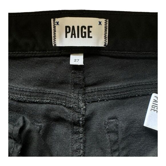 Paige Jeans Womens 27 Hoxton Straight Ankle Distressed Grunge Goth Alt Edgy Rave - Picture 13 of 16
